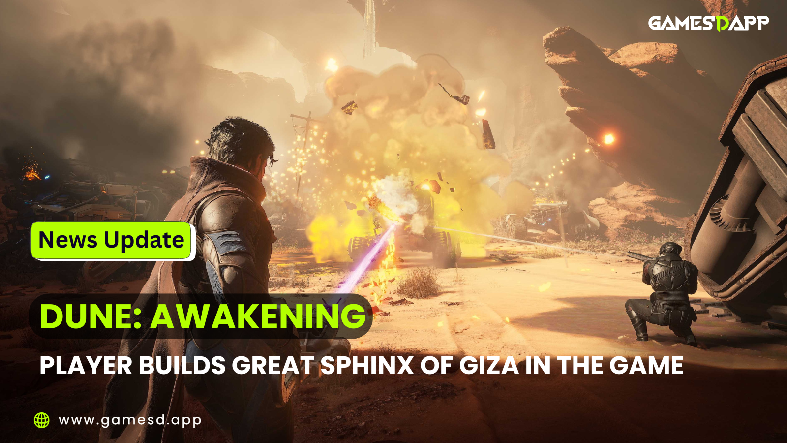 Dune: Awakening Player Builds Great Sphinx of Giza in the Game