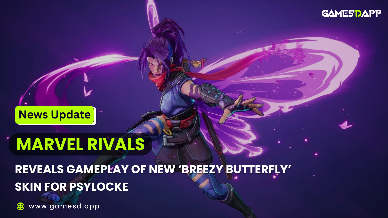 Marvel Rivals Reveals Gameplay of New ‘Breezy Butterfly’ Skin for Psylocke