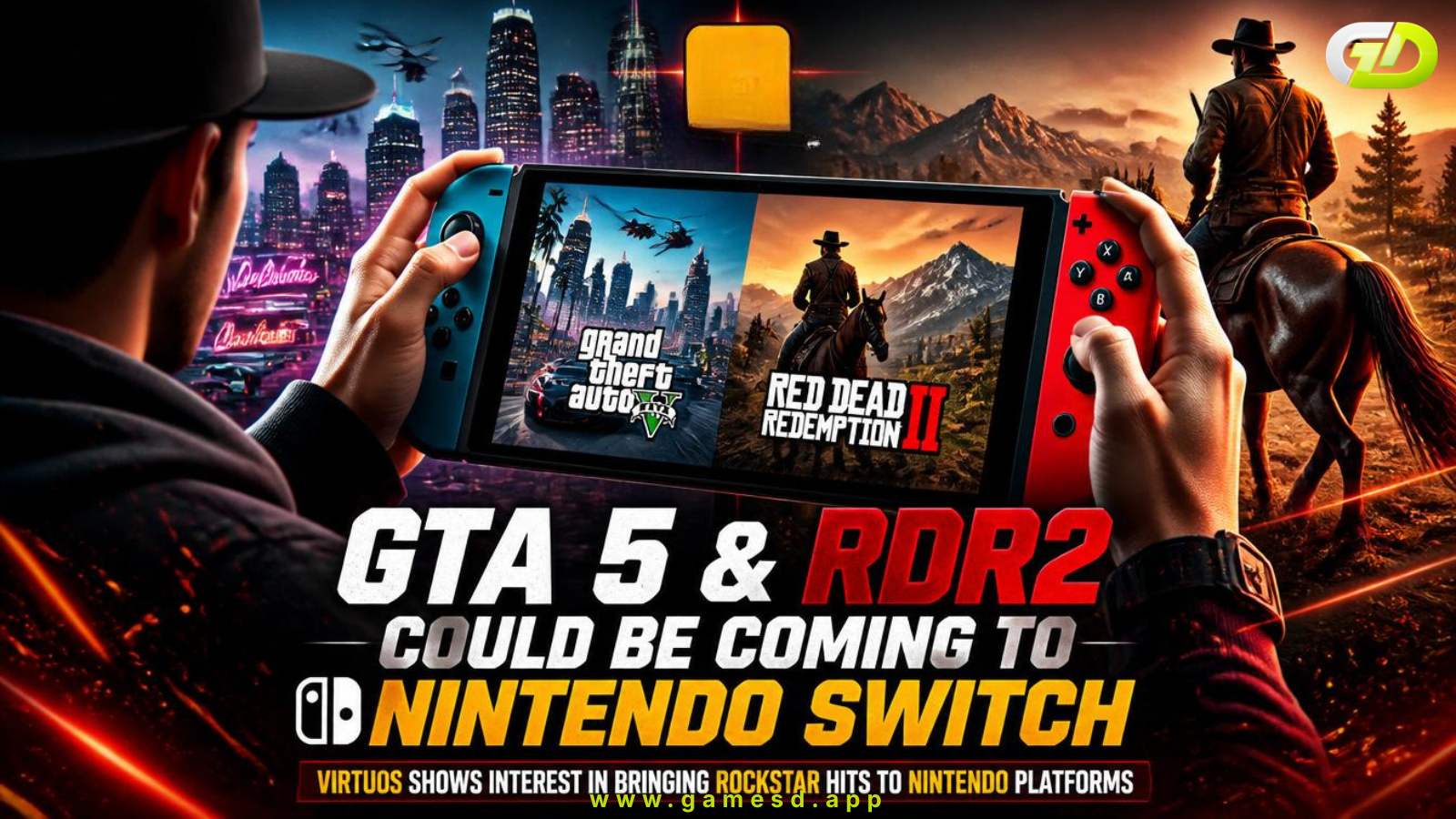 Virtuos Eyes GTA 5 and Red Dead Redemption 2 for Nintendo Switch